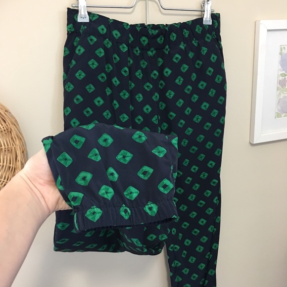 MICHAEL Michael Kors Pants - Michael Kors Green & Navy Silky Joggers